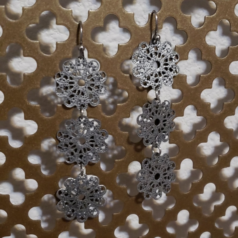 Handmade silver toned earings